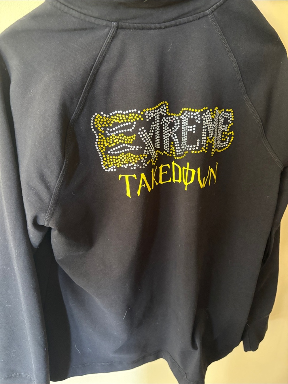 Danskin Now Black Jacket with Small Yellow Accent - Picture 3 of 3